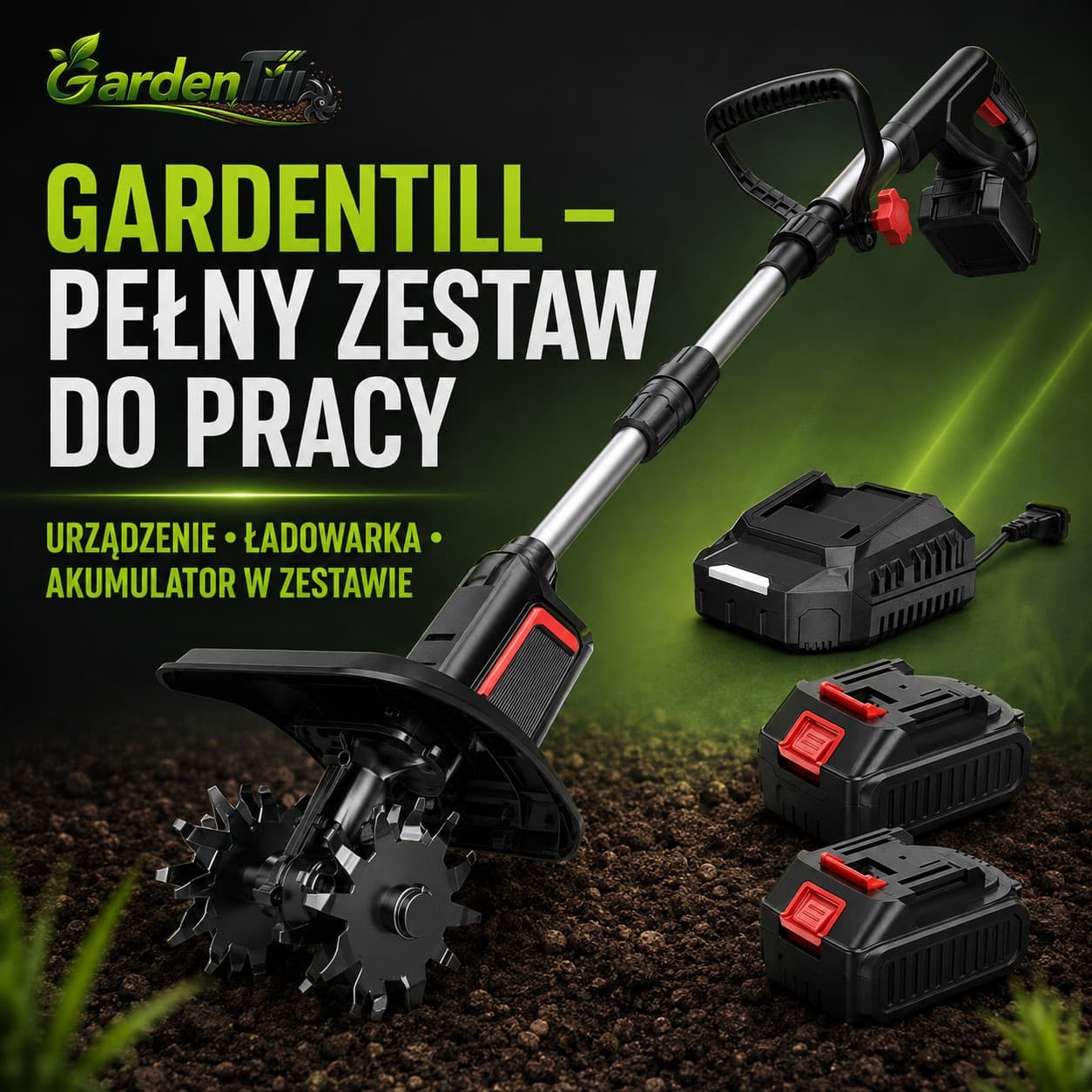 GardenTill™ – Akumulatorowy Spulchniacz Ziemi